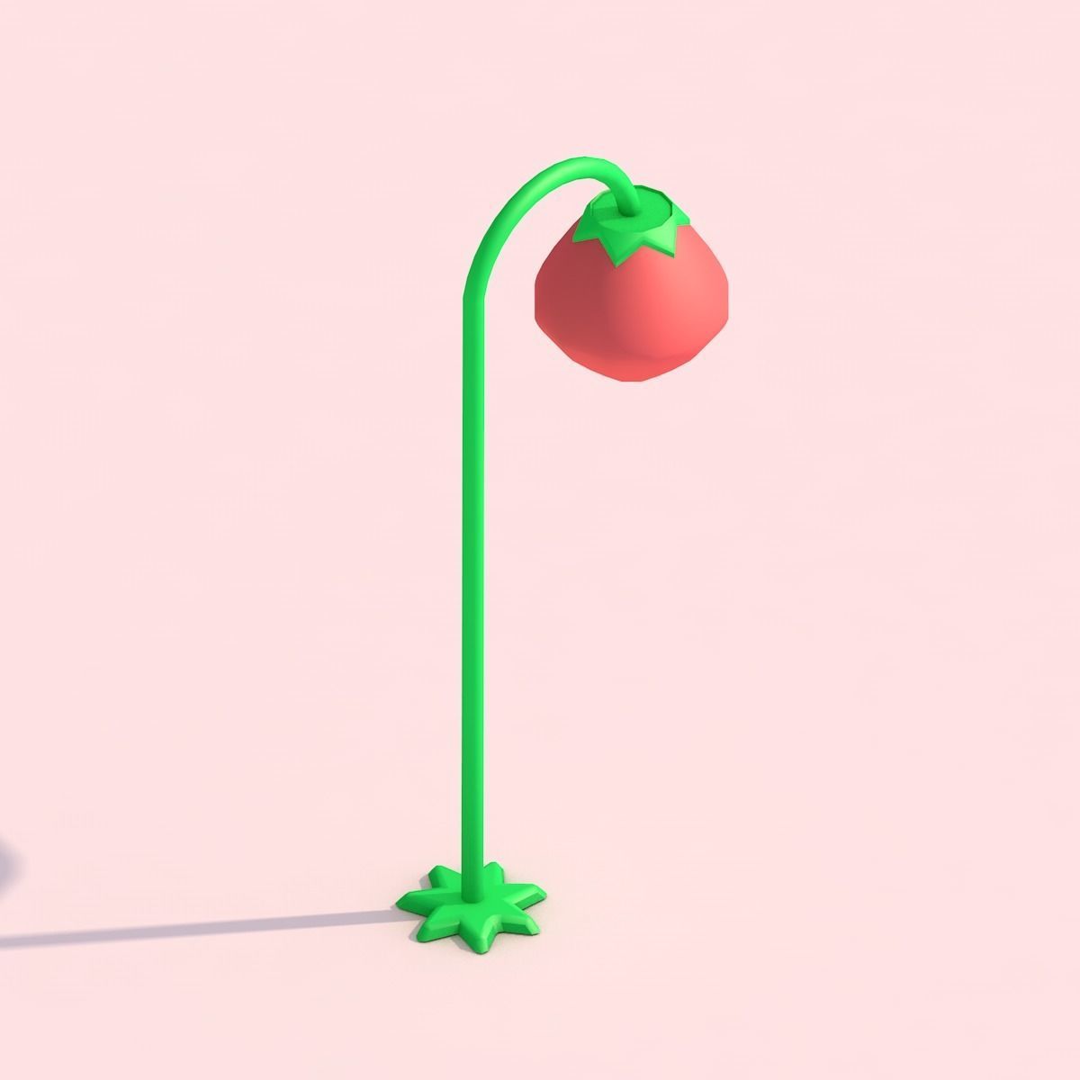 Strawberry Themed Furniture Set - Game Assets 3D model_15