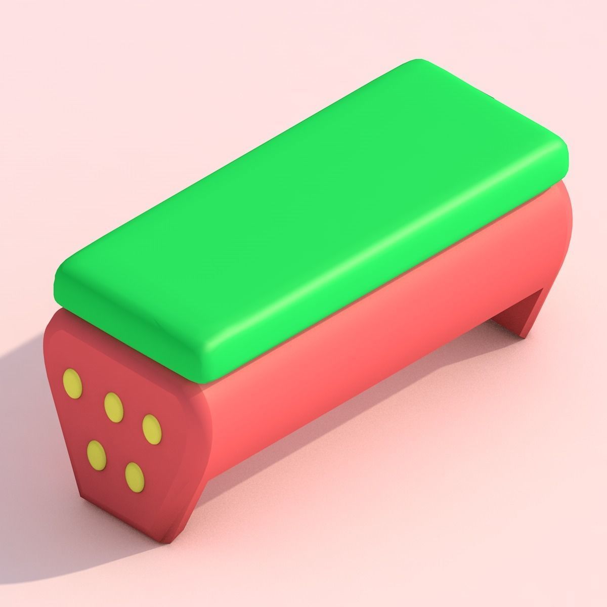 Strawberry Themed Furniture Set - Game Assets 3D model_12