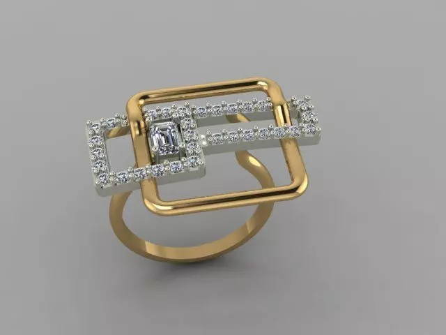 Geometric Ring 3D print model