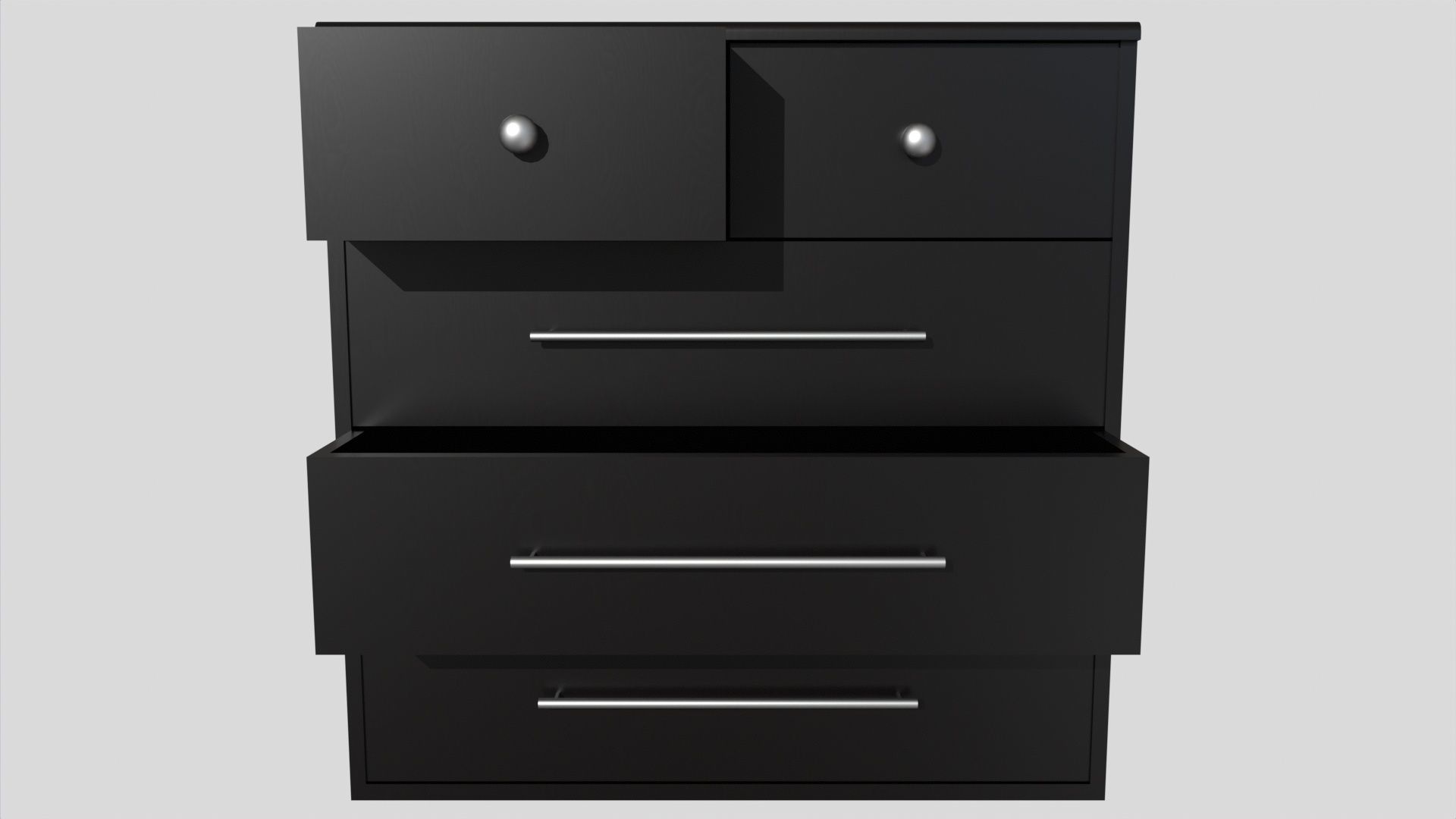 lowpoly wooden drawer pack Low-poly 3D model_3