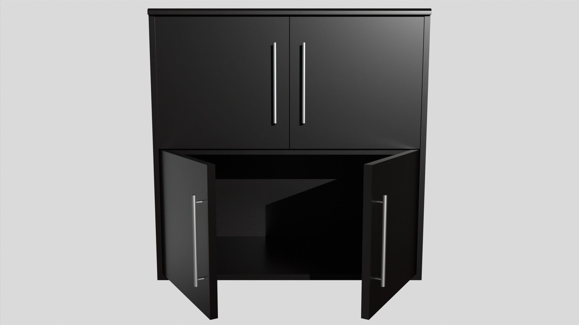 lowpoly wooden drawer pack Low-poly 3D model_9