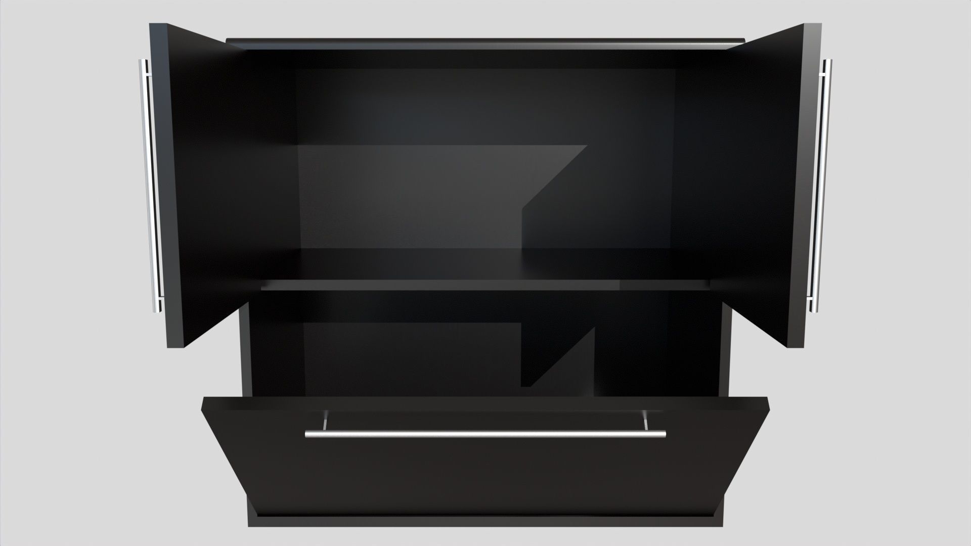 lowpoly wooden drawer pack Low-poly 3D model_11