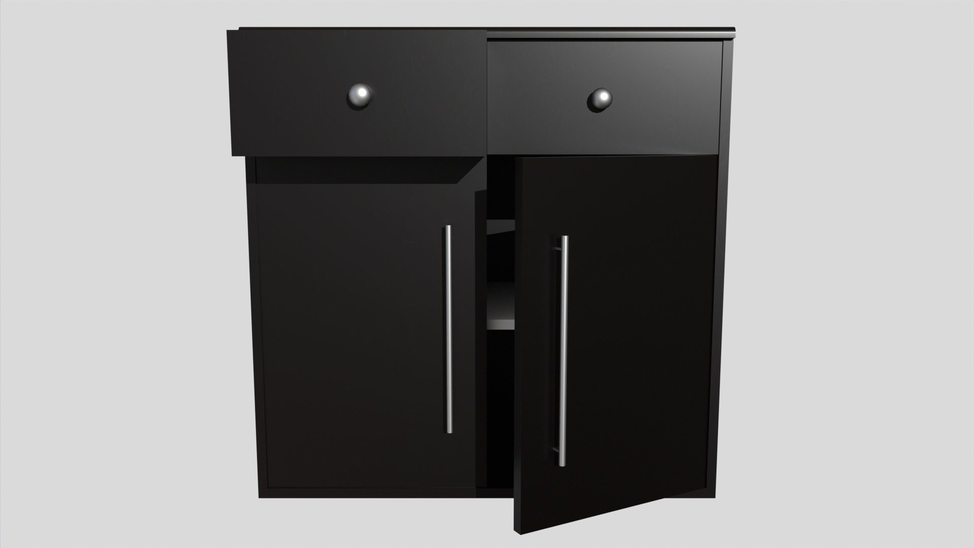 lowpoly wooden drawer pack Low-poly 3D model_6