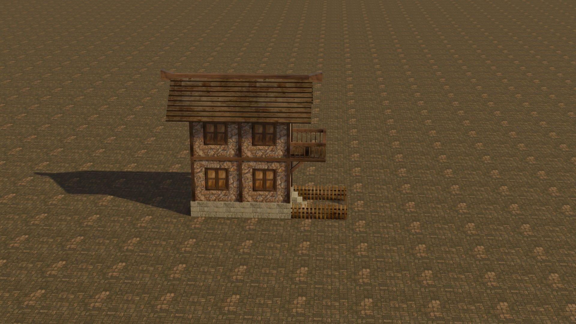 Medieval house 11 Free low-poly 3D model_6