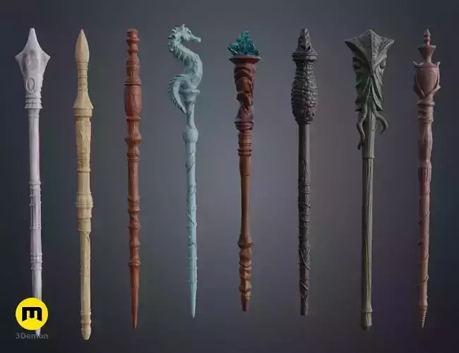 Durmstrang Institute of Magic wands 3D print model