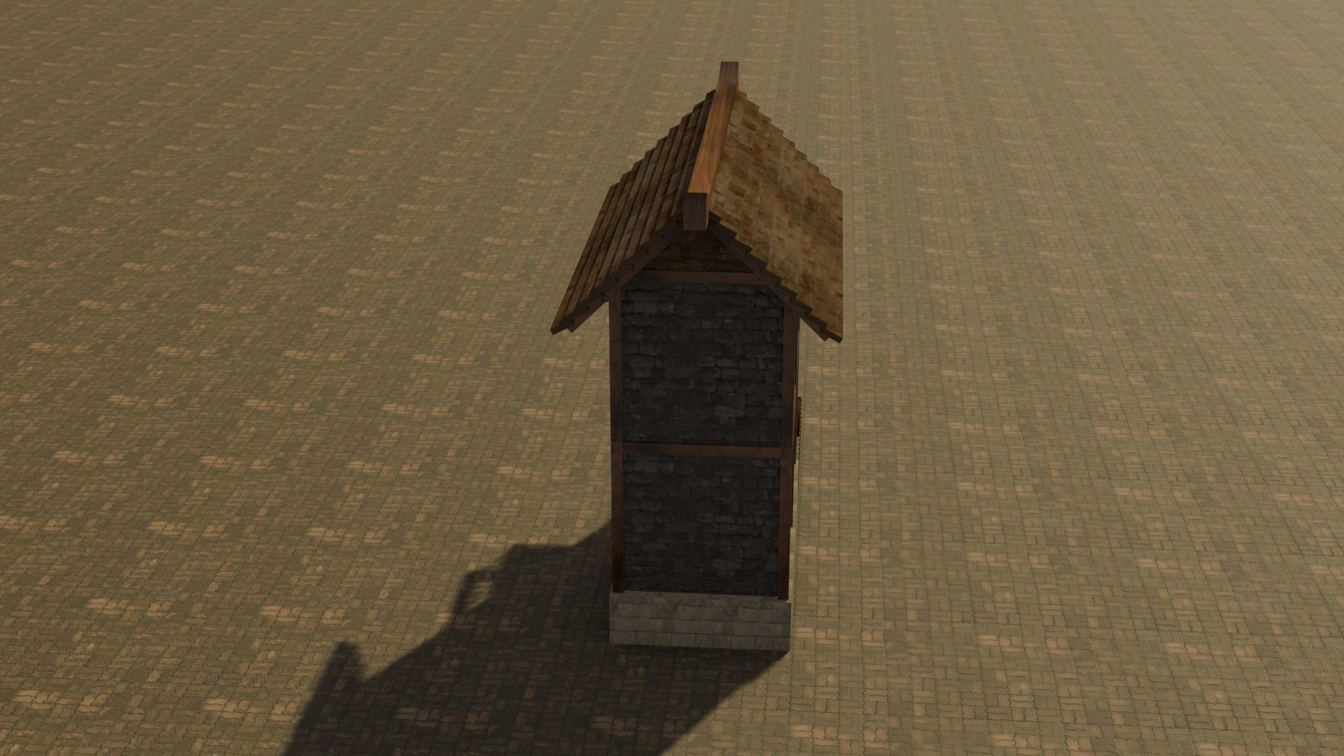 Medieval house Free low-poly 3D model_15