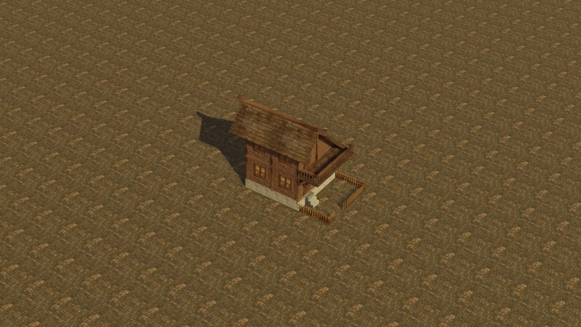 Medieval house 8 Low-poly 3D model_18