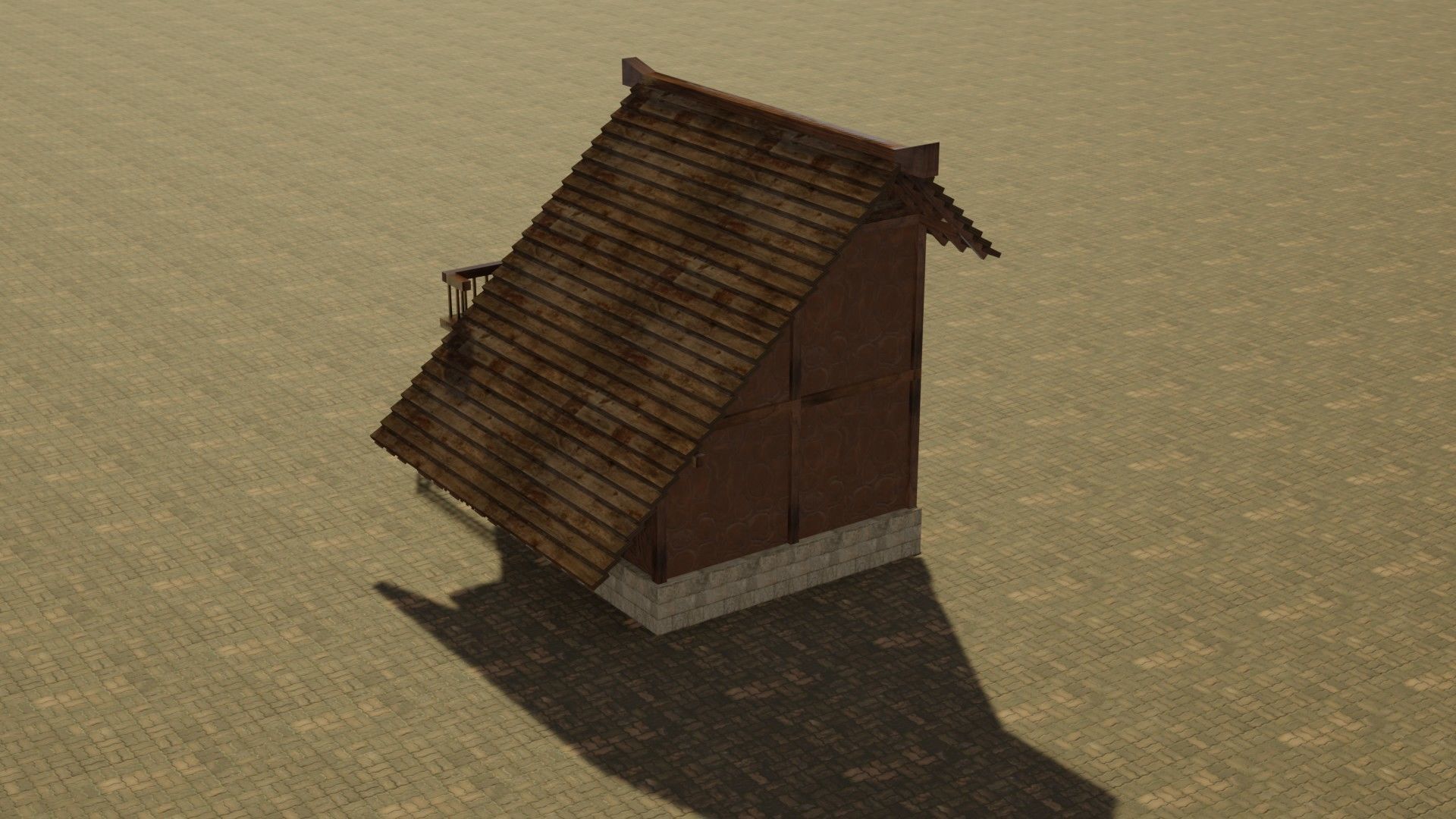 Medieval house 8 Low-poly 3D model_8