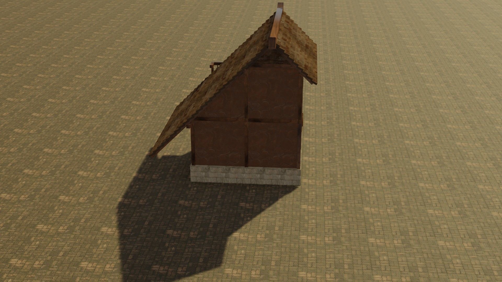 Medieval house 8 Low-poly 3D model_15