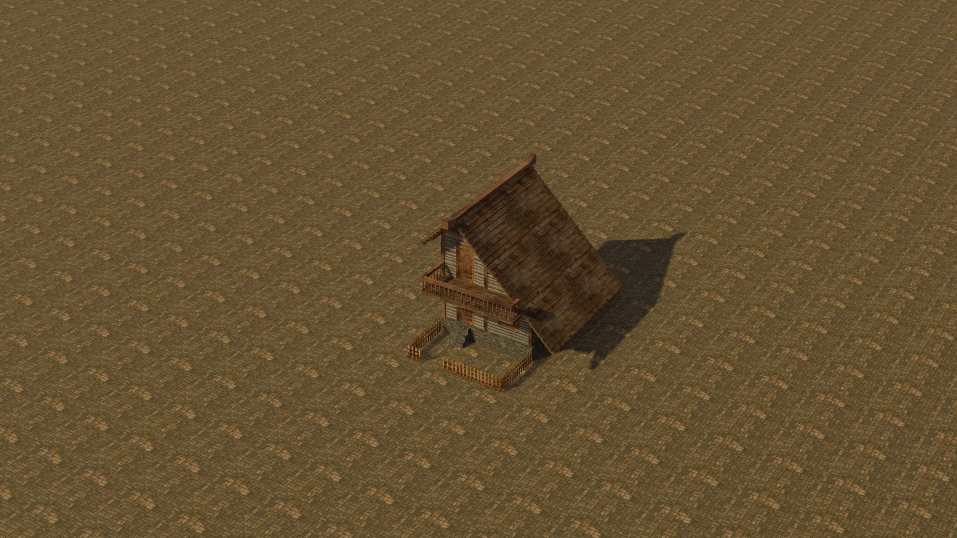 Medieval house 4 Low-poly 3D model_13
