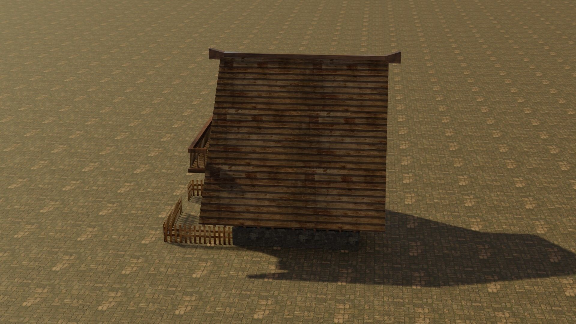 Medieval house 4 Low-poly 3D model_9