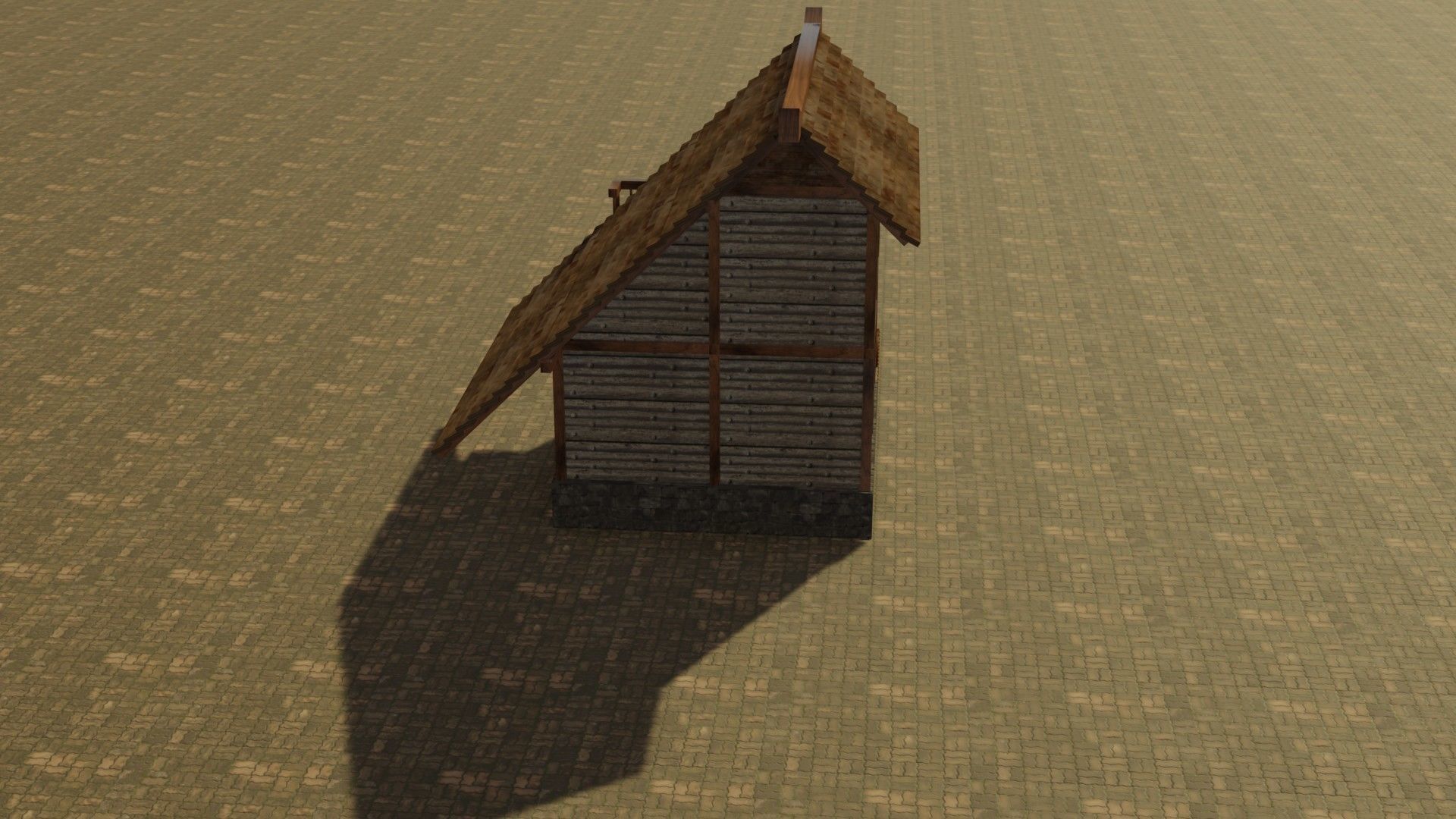 Medieval house 4 Low-poly 3D model_15