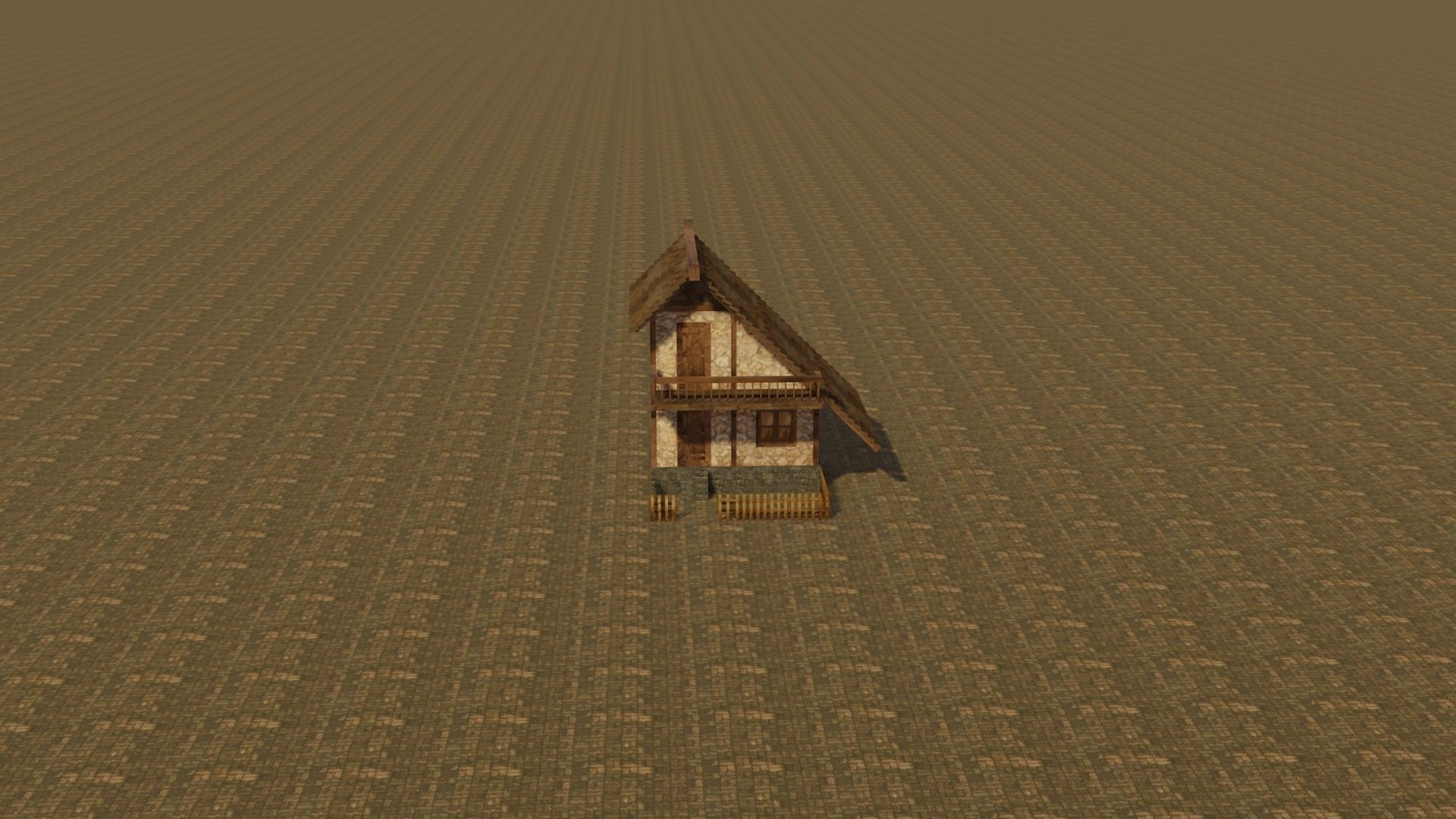 Medieval house 2 Low-poly 3D model_17