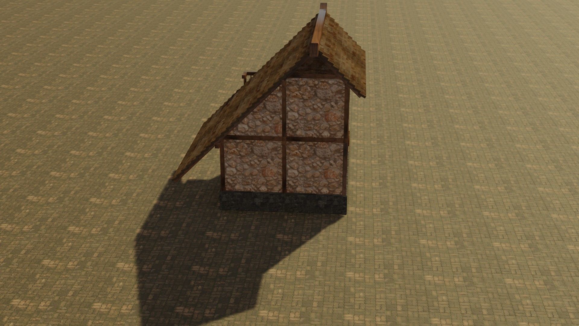 Medieval house 2 Low-poly 3D model_15