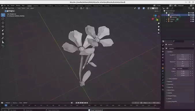 Flower Aubrieta esp for use in particle system 