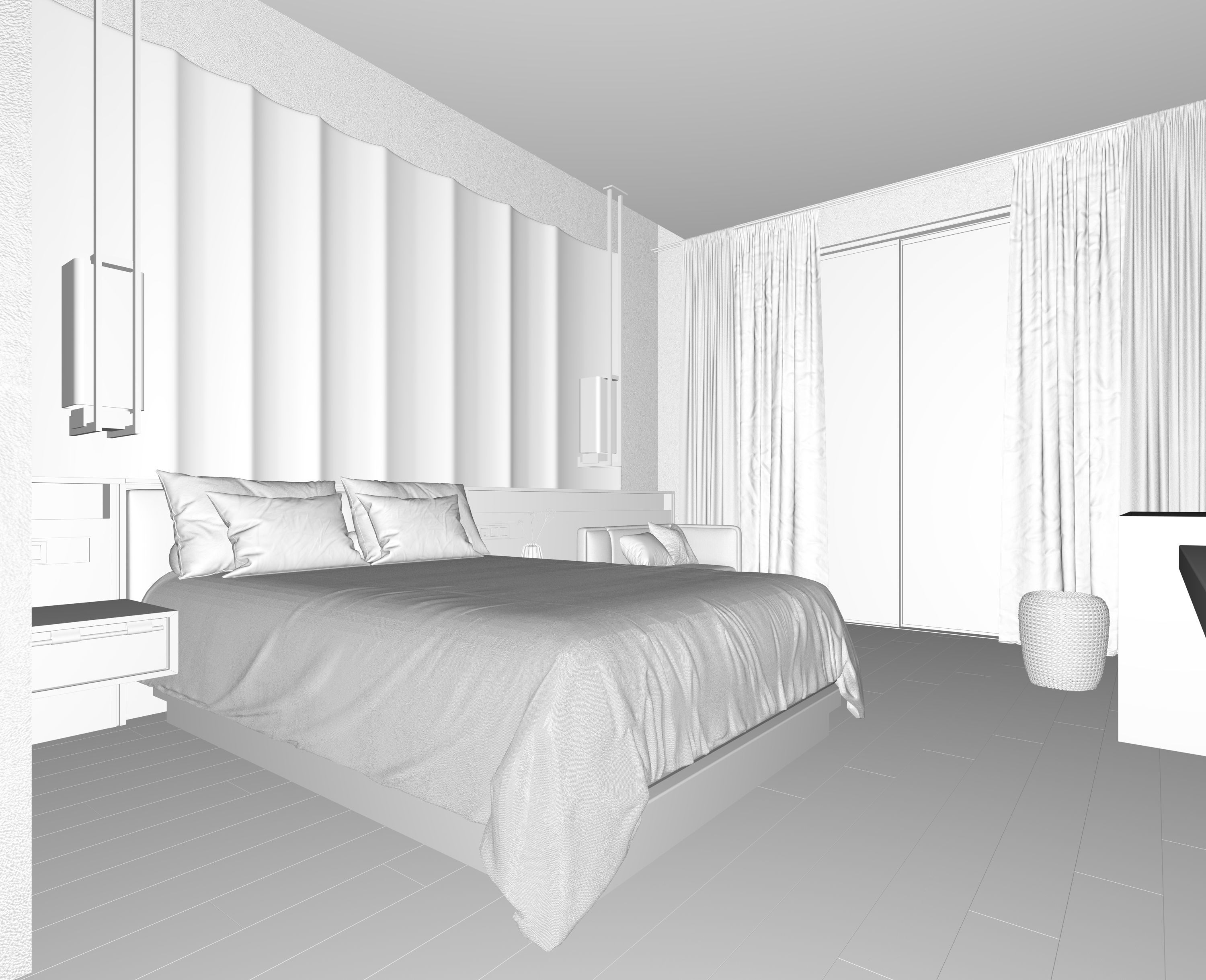 hotel room 3D model_3