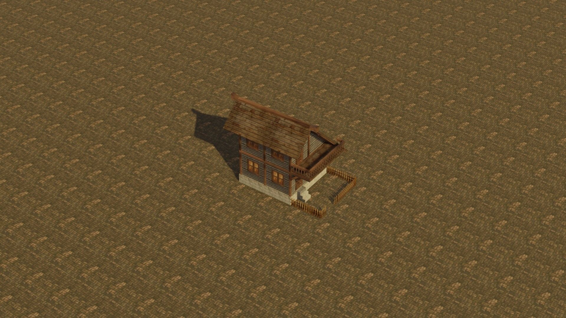 Medieval house 9 Low-poly 3D model_18
