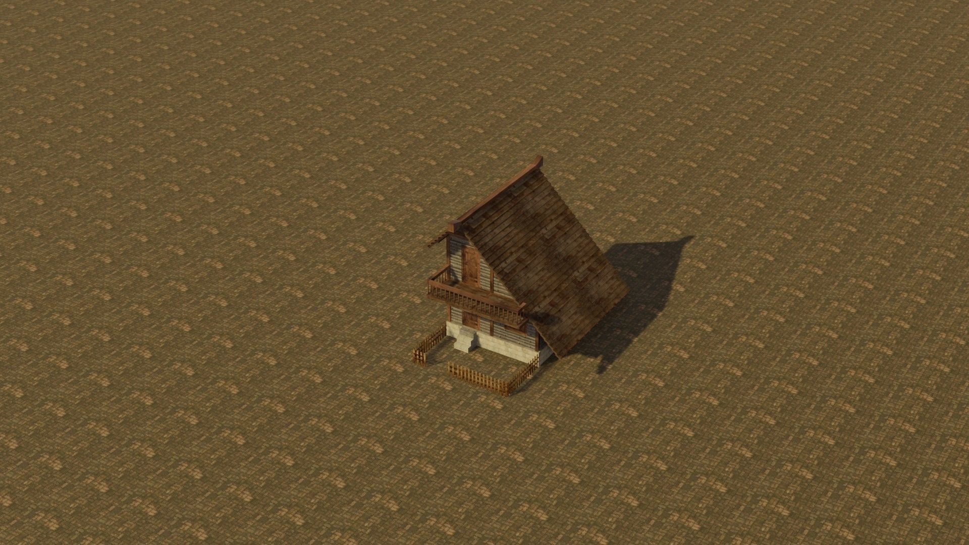 Medieval house 9 Low-poly 3D model_13