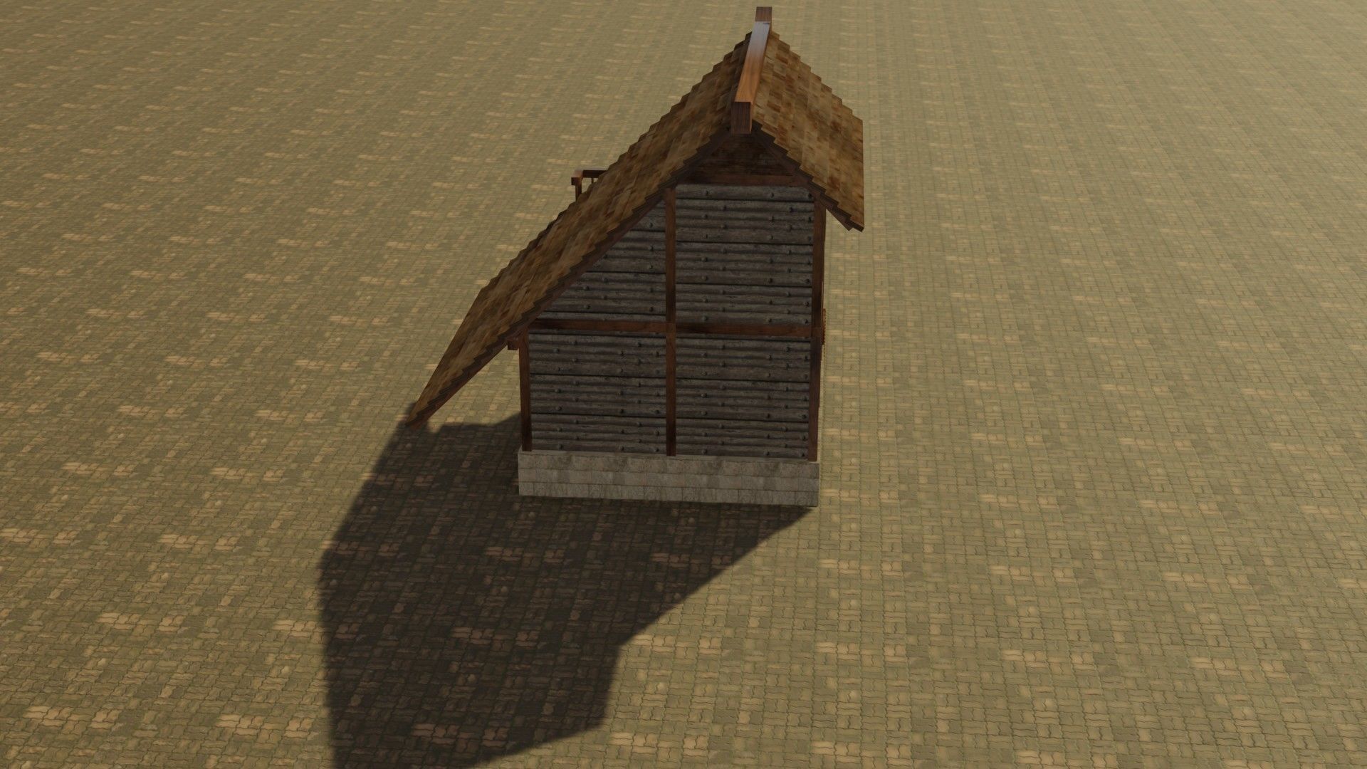 Medieval house 9 Low-poly 3D model_15