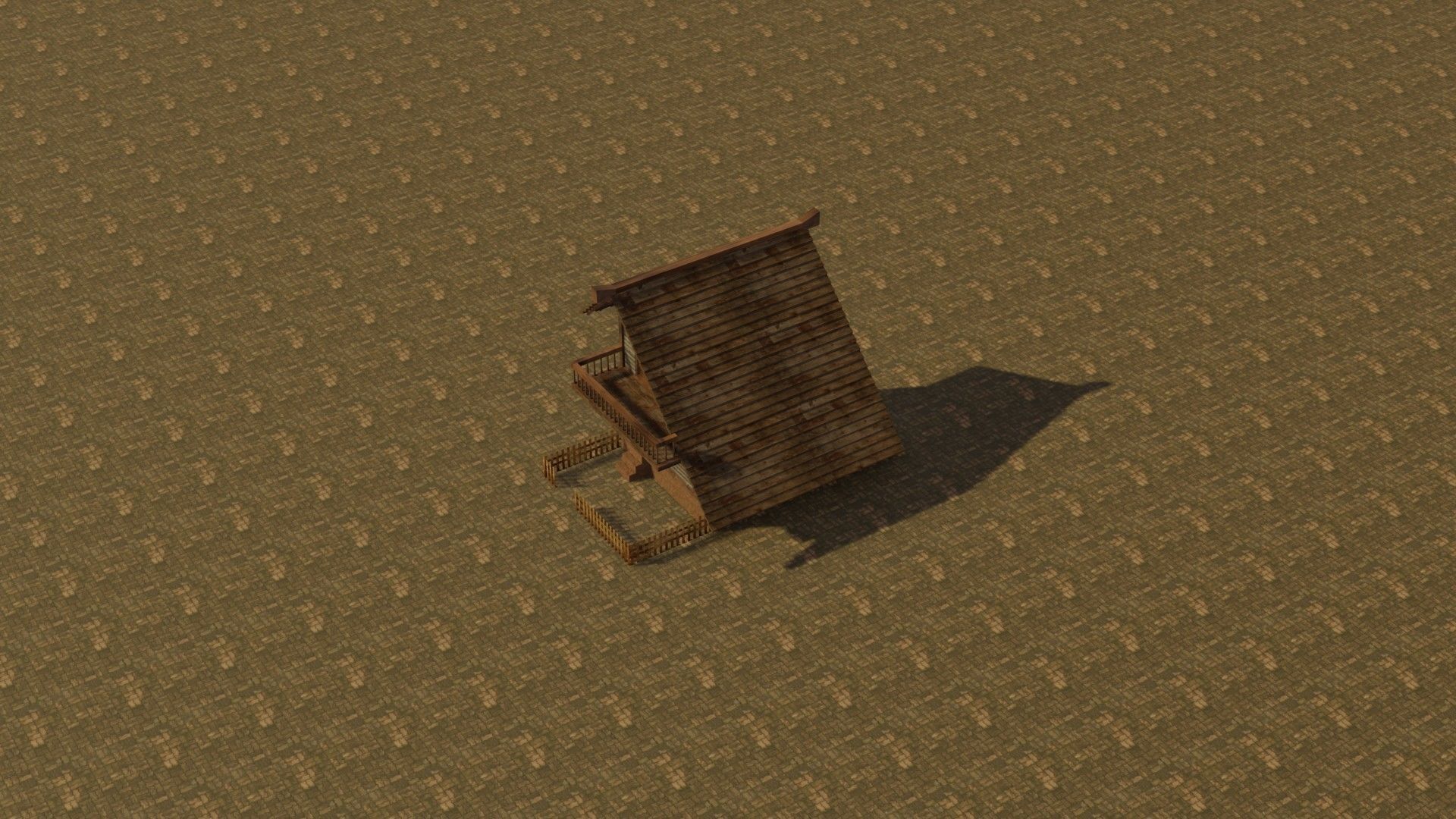 Medieval house 15 Low-poly 3D model_19