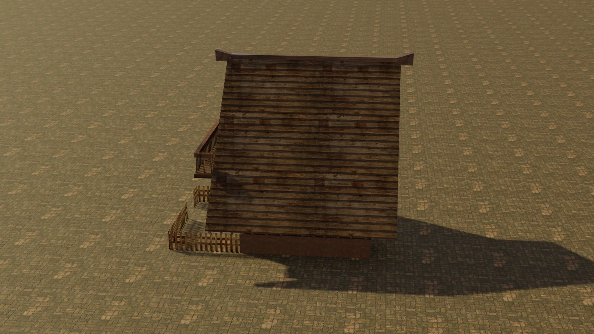 Medieval house 15 Low-poly 3D model_9