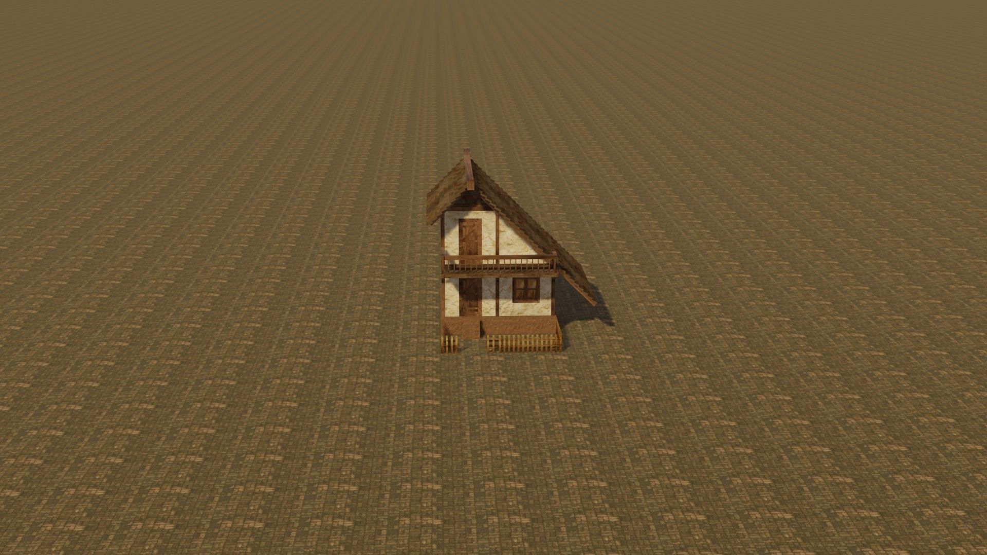 Medieval house 14 Low-poly 3D model_17