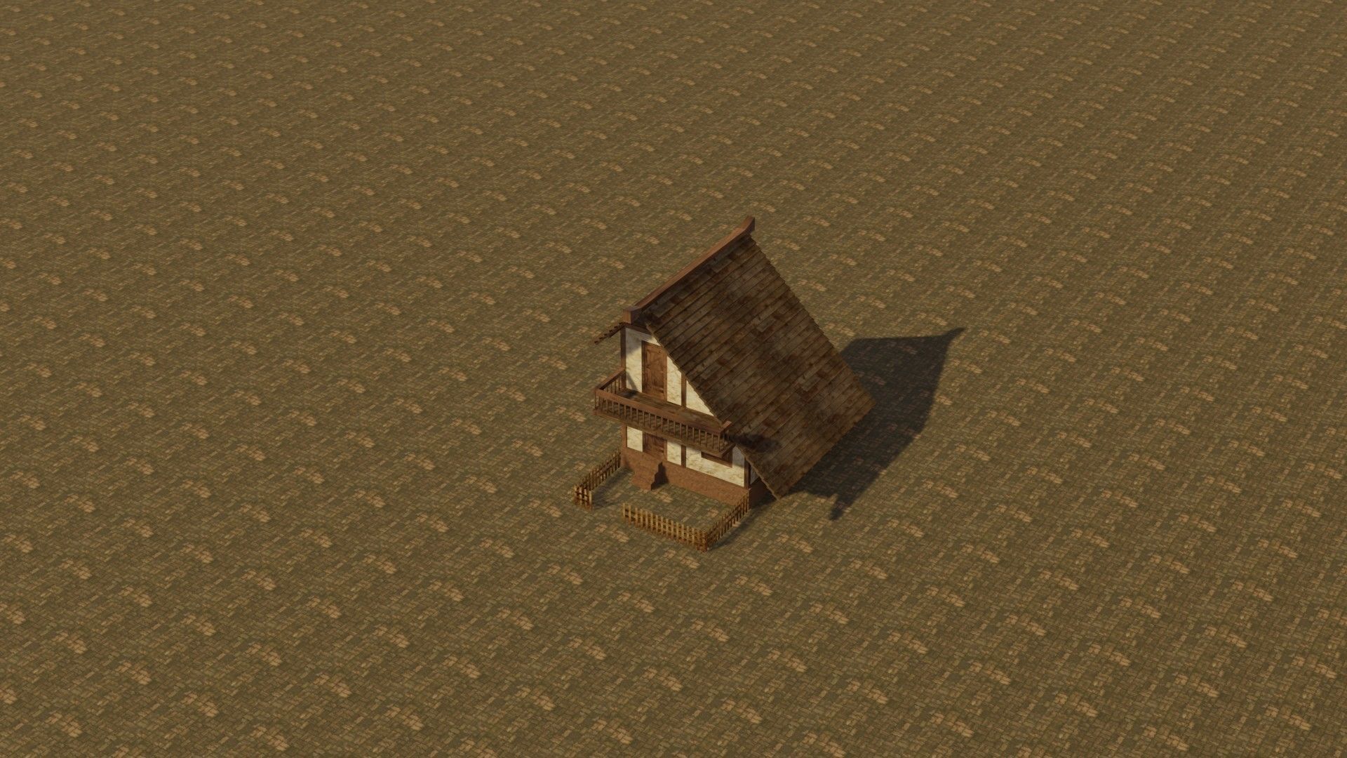 Medieval house 14 Low-poly 3D model_13