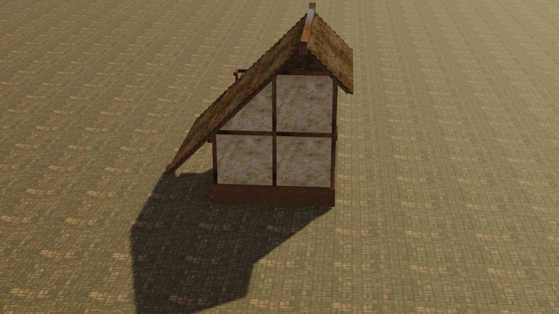 Medieval house 14 Low-poly 3D model_15