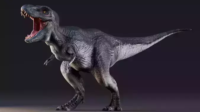 Low poly Realistic Dinosaur - Tyrannosaurus Rex