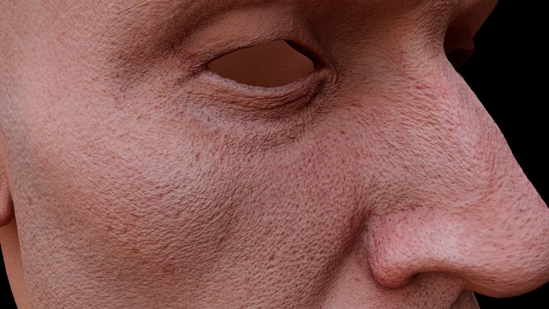 Man face Realistic Pbr model Free low-poly 3D model_2