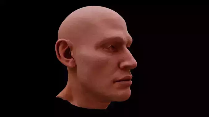Man face Realistic Pbr model Free low-poly 3D model Man face Realistic Pbr model Free low-poly 3D model
