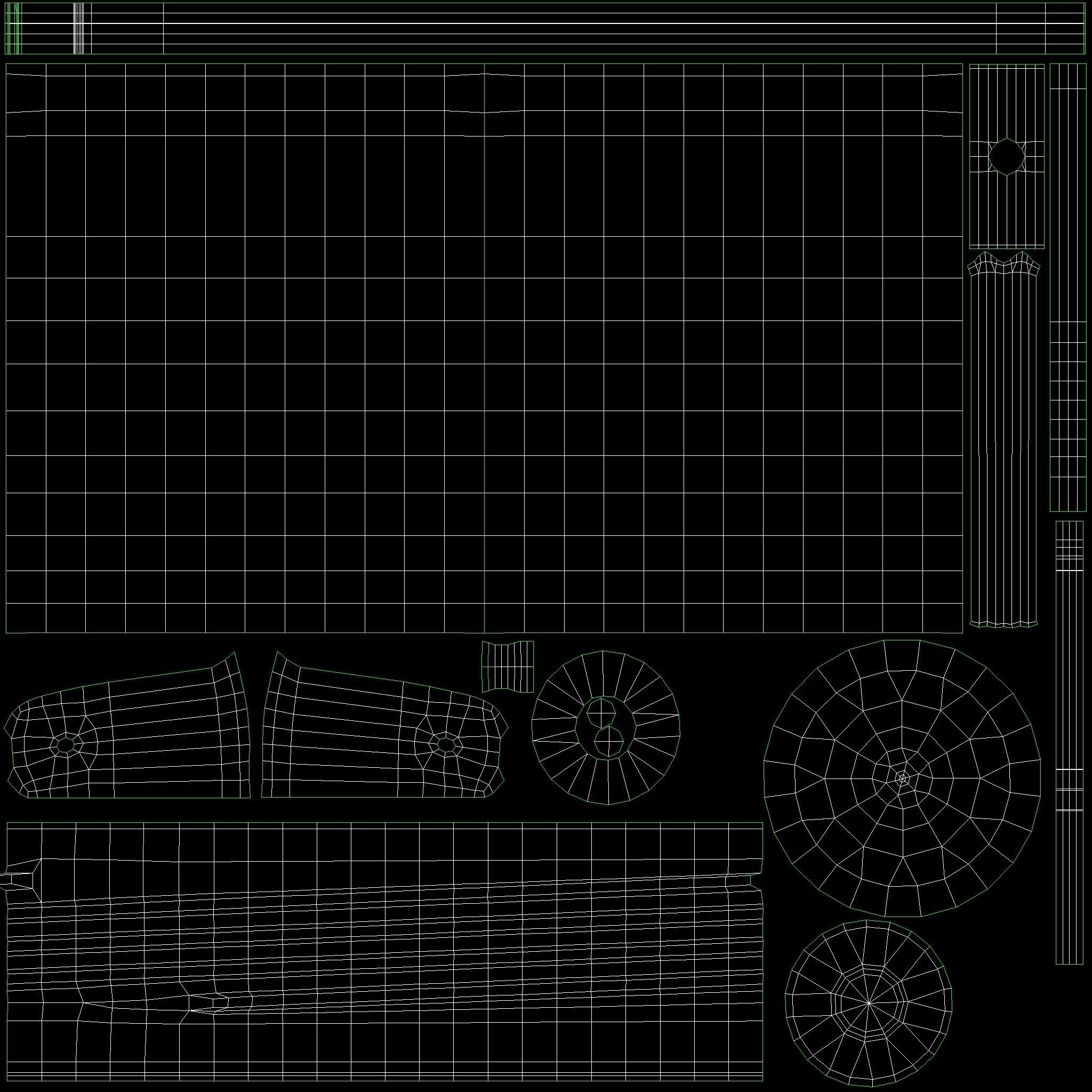 Vintage light bulbs Set PBR  Low-poly 3D model_7