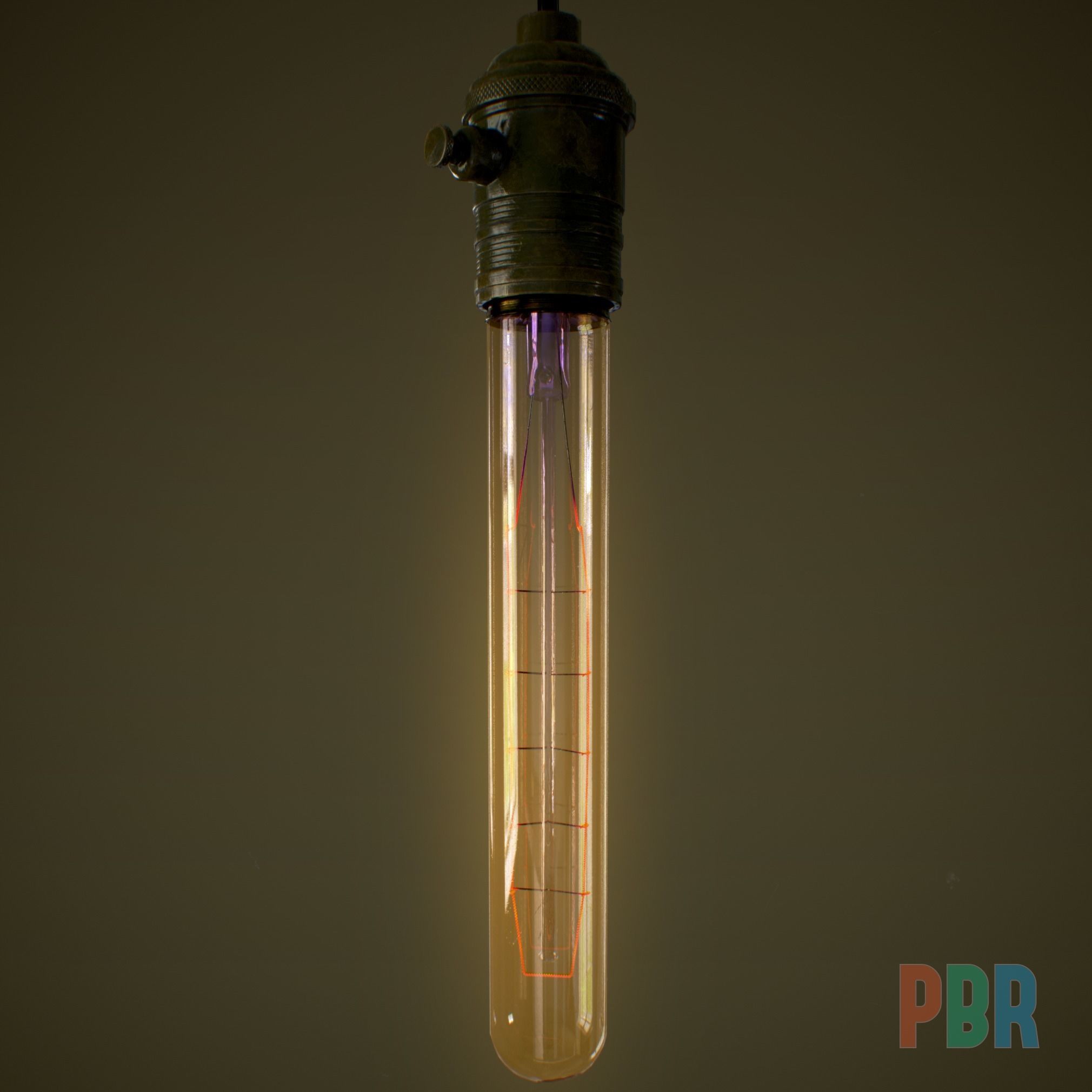 Vintage light bulbs Set PBR  Low-poly 3D model_5