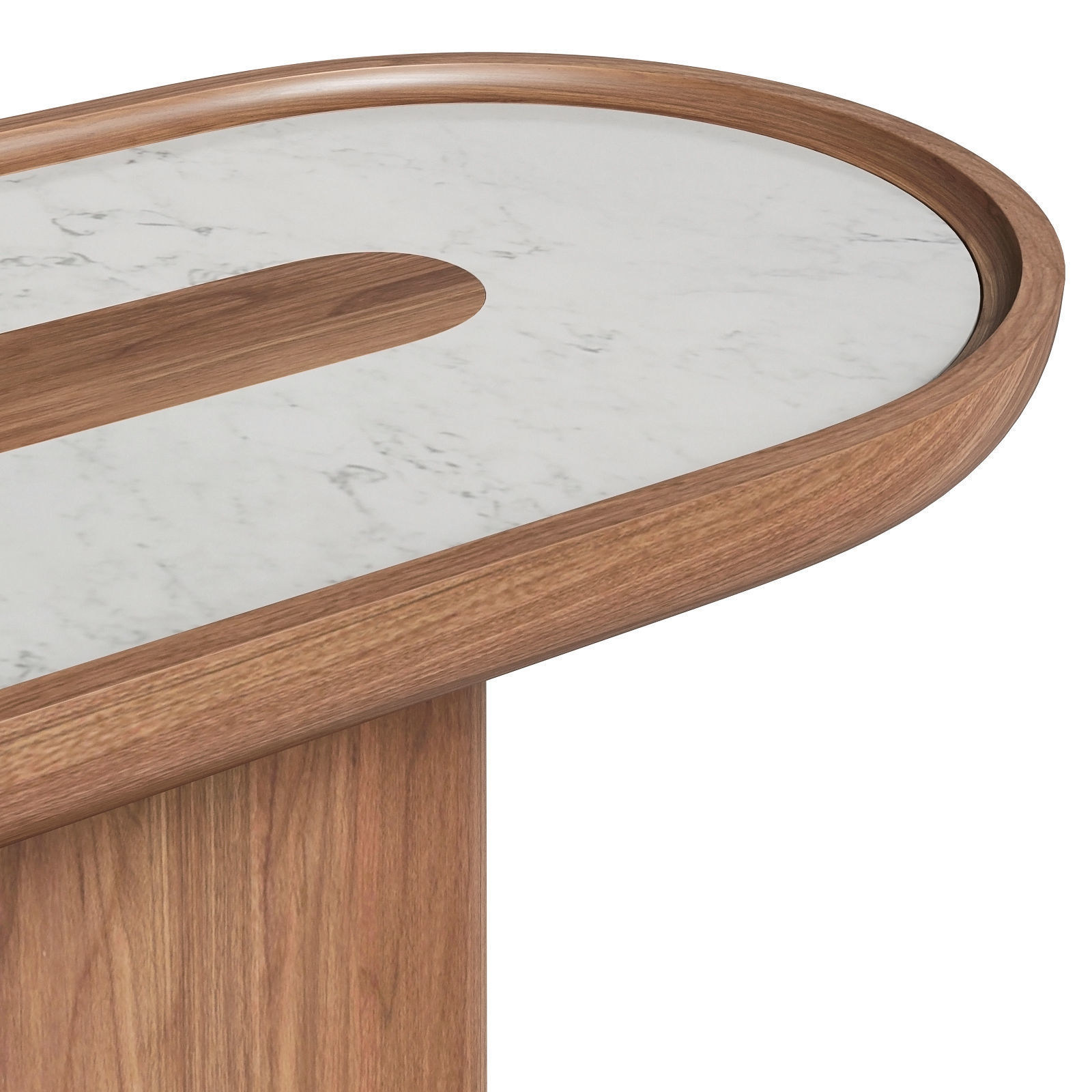 Italian Elements oval walnut console 3D model_4