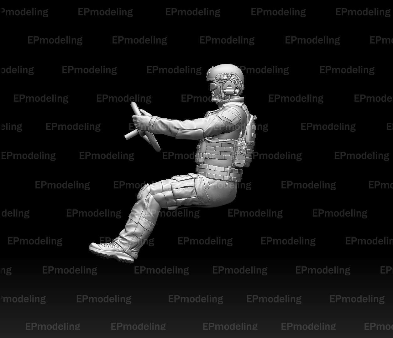 soldier usa driver 3D print model_4
