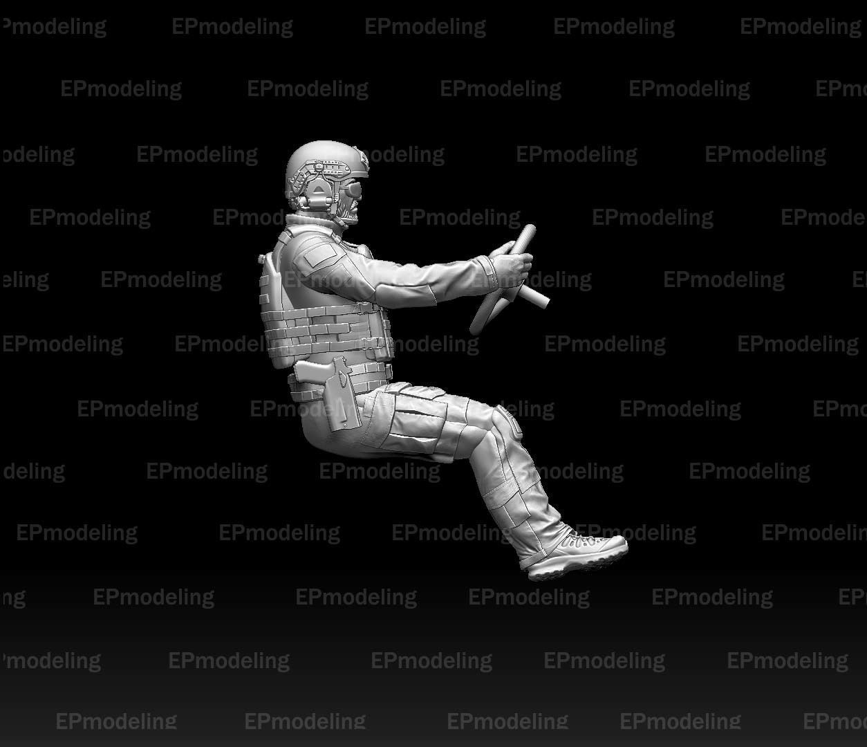 soldier usa driver 3D print model_7
