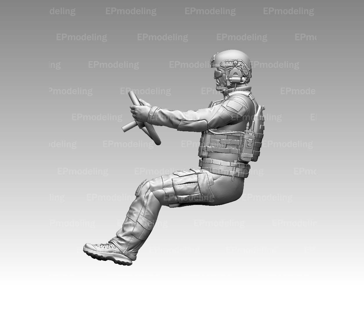 soldier usa driver 3D print model_13