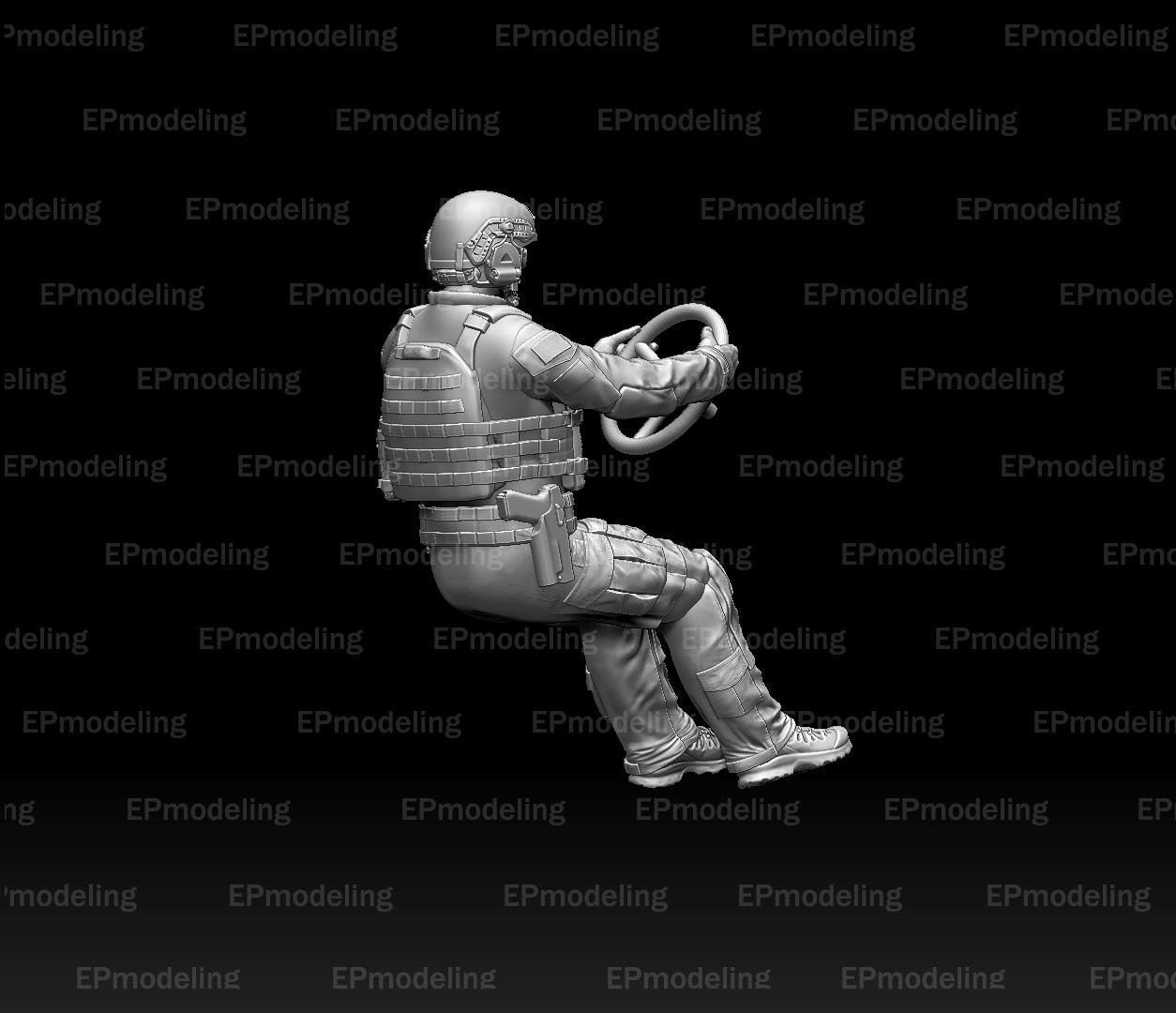 soldier usa driver 3D print model_6