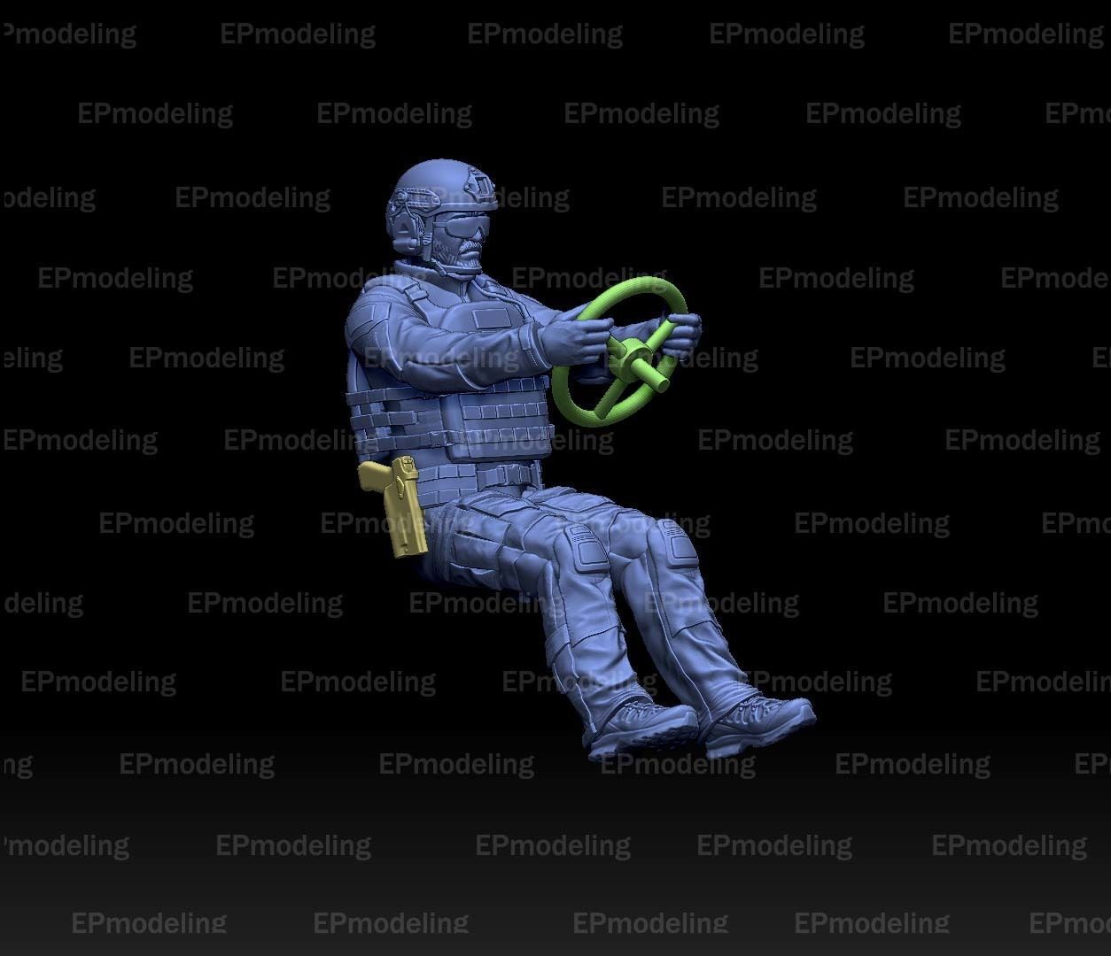 soldier usa driver 3D print model_3