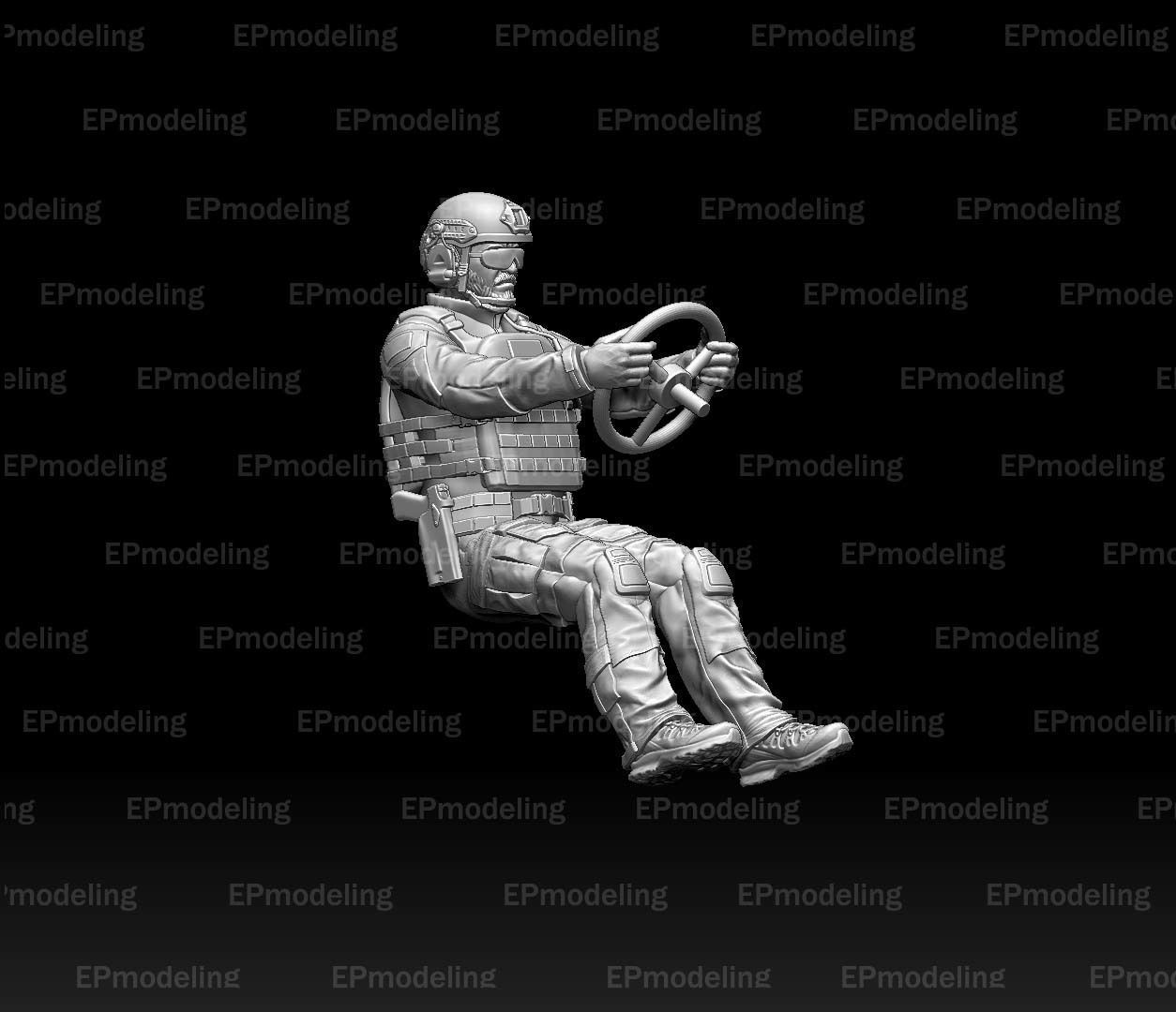 soldier usa driver 3D print model_1
