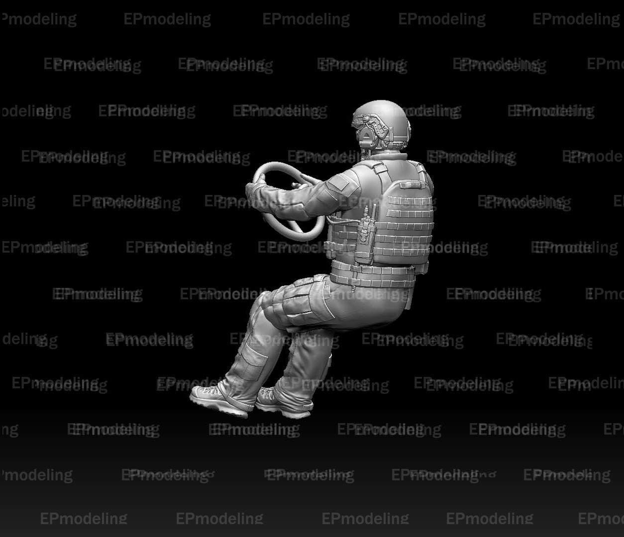 soldier usa driver 3D print model_2