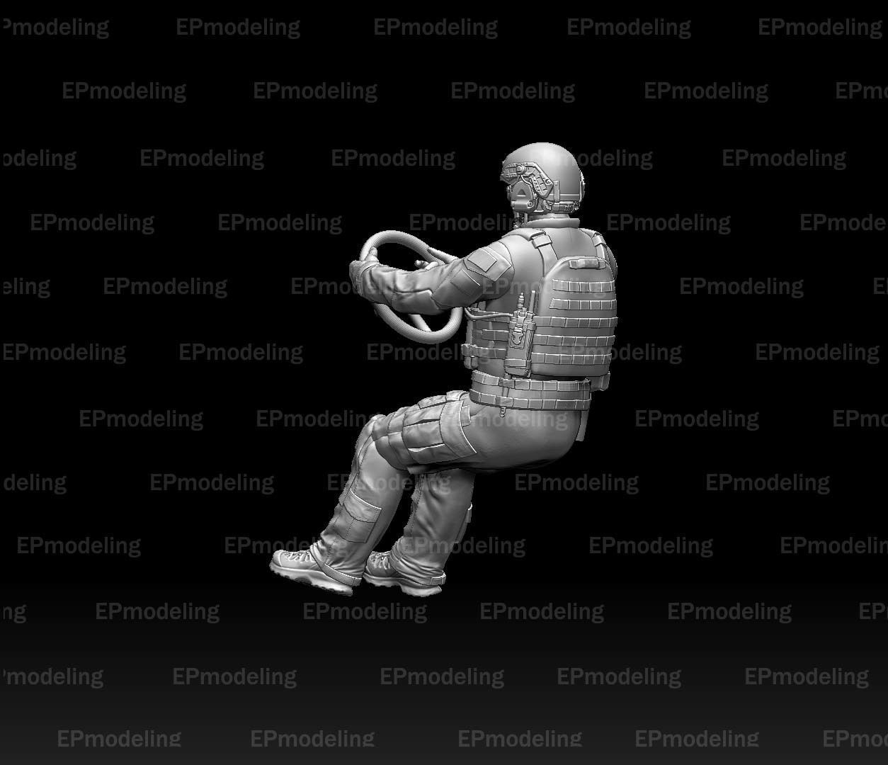 soldier usa driver 3D print model_11