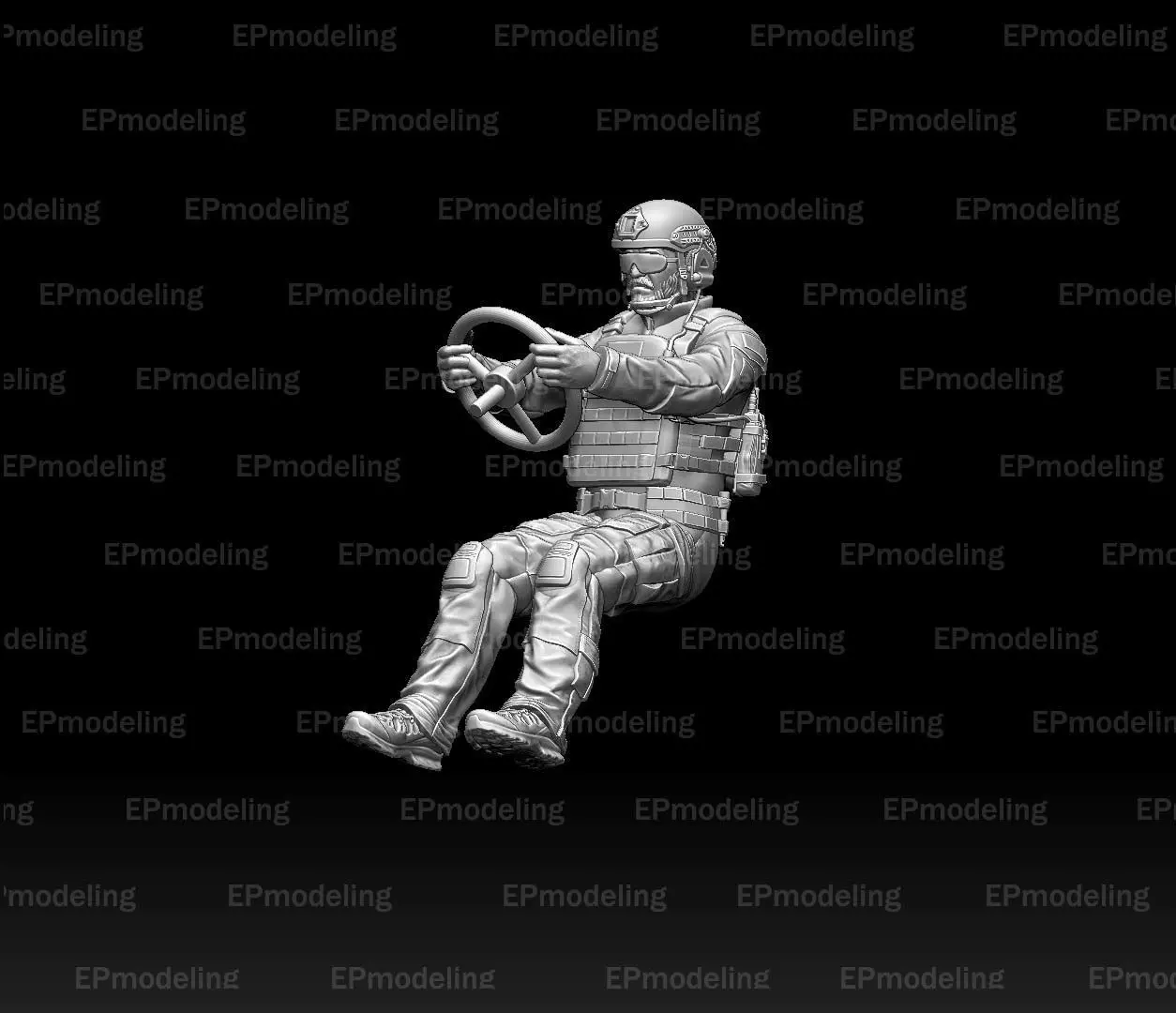 soldier usa driver 3D print model_0