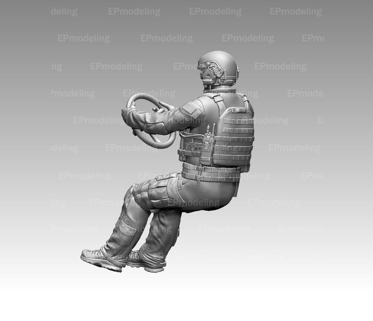 soldier usa driver 3D print model_12