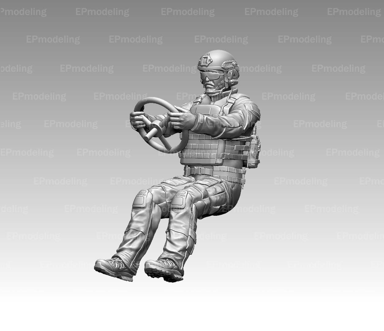 soldier usa driver 3D print model_14