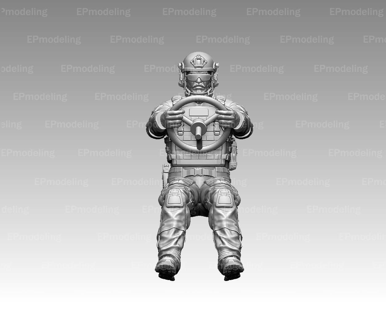 soldier usa driver 3D print model_15