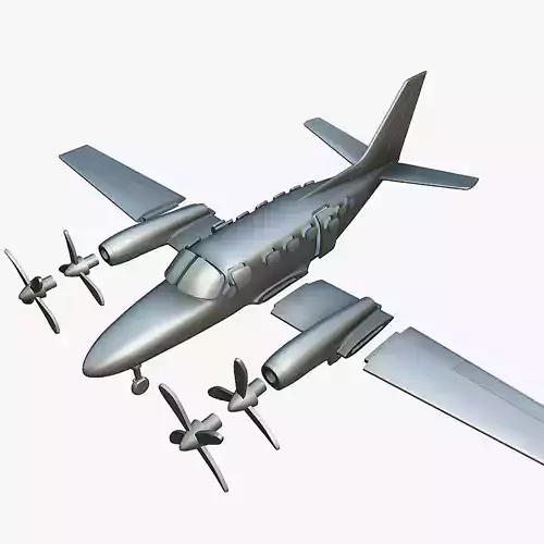 Cessna 441 Conquest II - 3D Printable Model 3D print model