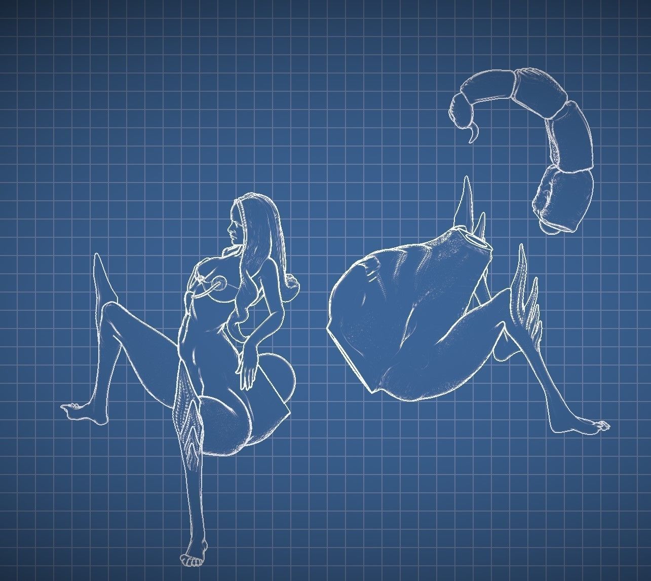 Scorpion Queen  NERISSA 3D print model_4