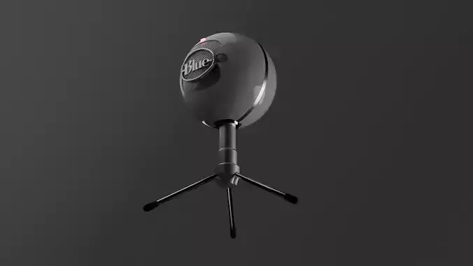 Blue Snowball Mic Free 3D model