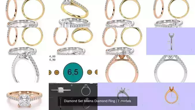 Diamond Set Milena Diamond Ring